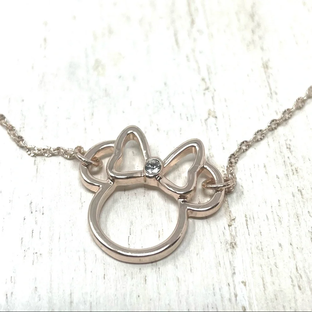 DISNEY rose gold tone pendant necklace